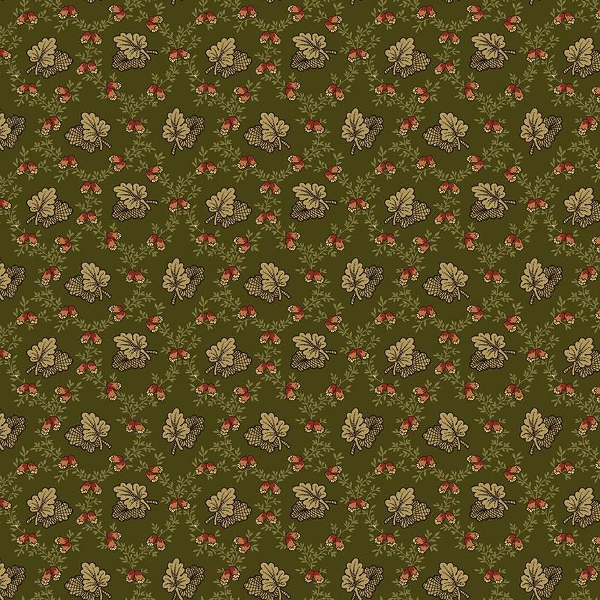 Autumn Spice - Green Acorns & Oak Leaves - #3076-66