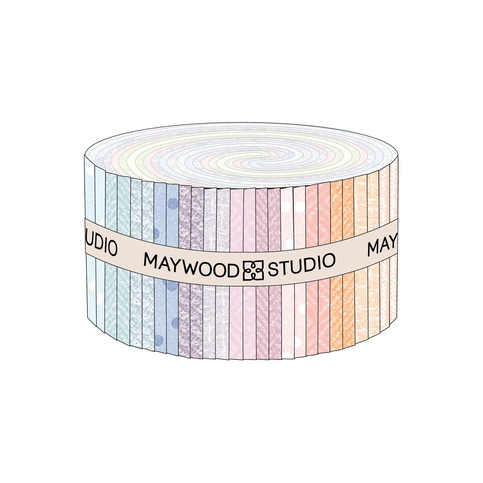 Little Lambies Flannel - 40 piece 2 1/2" strip roll - #ST-MASLILF