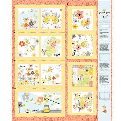 Sweet Bees - 36" Book Panel - #4223-10