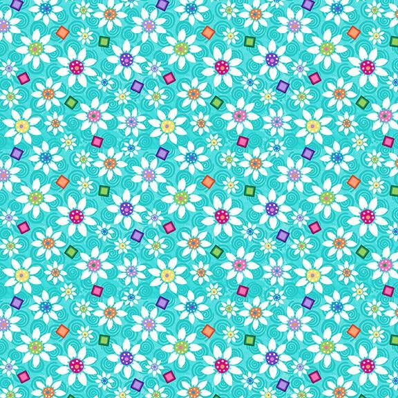 Pocketful of Sunshine - Aqua Daisies - #2411-76