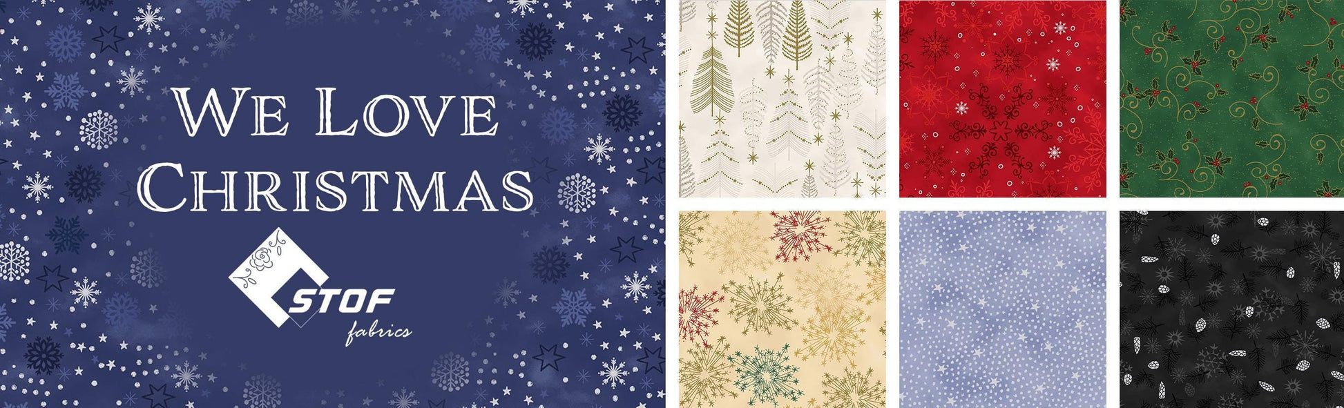 LAST CHANCE - We Love Christmas - Stof Fabrics - #4591-910 - (1 1/2 yd & FQ)