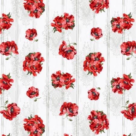 Liberty for All - Tossed Small Poppy Red/White - #652-81