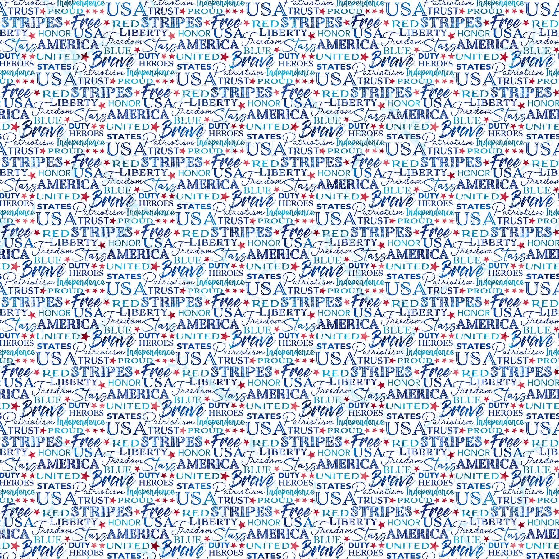 Patriot - White Multi Inspiration Words - #25544-10