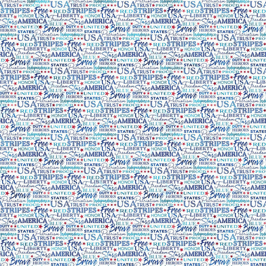 Patriot - White Multi Inspiration Words - #25544-10