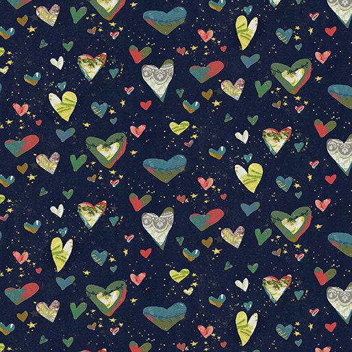 A Heart Led Life - Painted Hearts Black - 14812