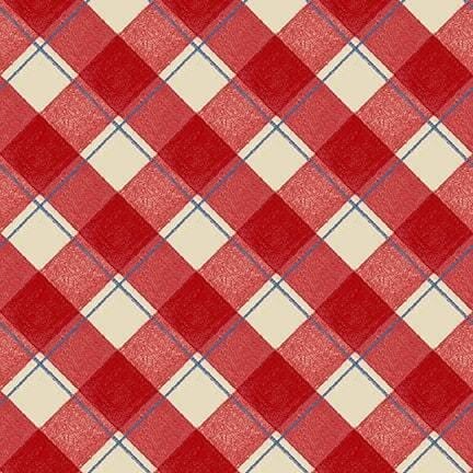 The Chicken Club - Diagonal Plaid Red/Cream