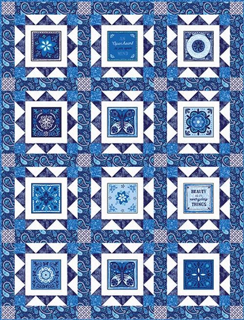 CLEARANCE - Blue Dreams - 24" Block Panel