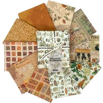 Tim Holtz Orange Palette Collection - Fat Qtr Bundle of 10 and/or Villa Rosa "Southern Peach"