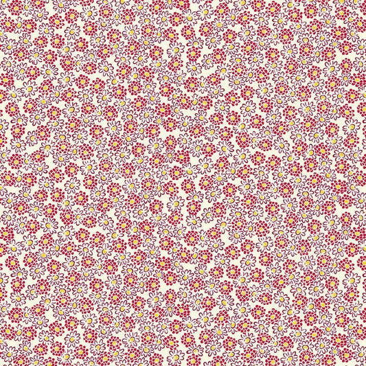 Nana Mae V - Cream/Red Spaced Small Floral - #9691-84