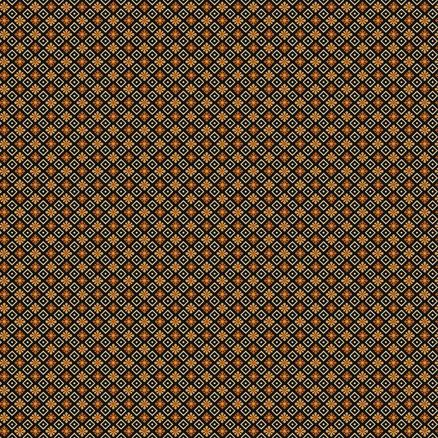 Autumn Spice - Black/Cheddar Foulard Diamonds - #3077-93