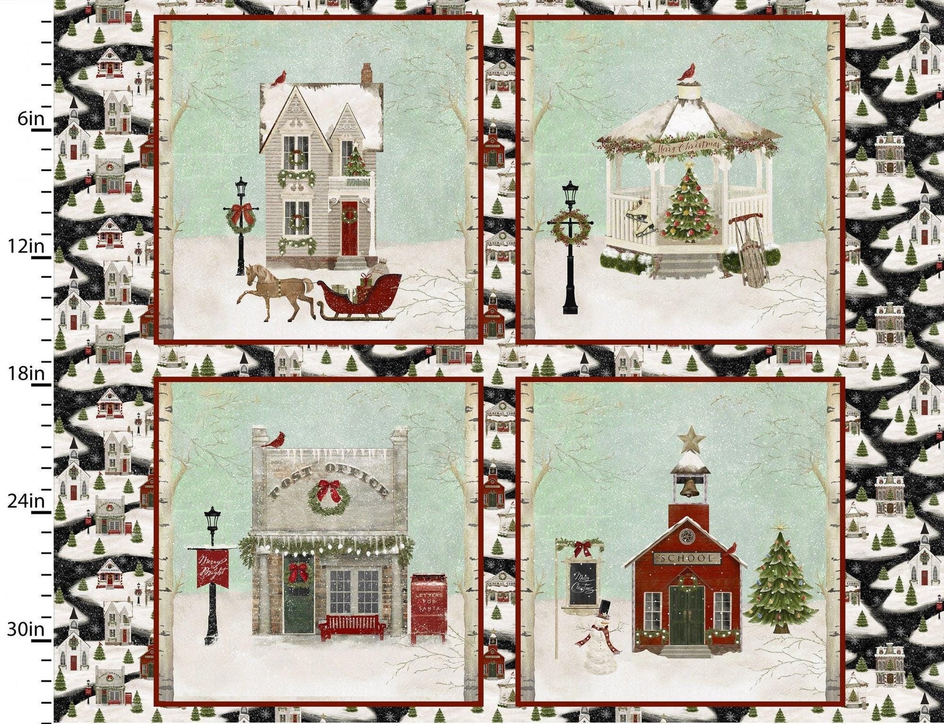 Home for the Holidays - 43" x 36" Block Panel - #18104