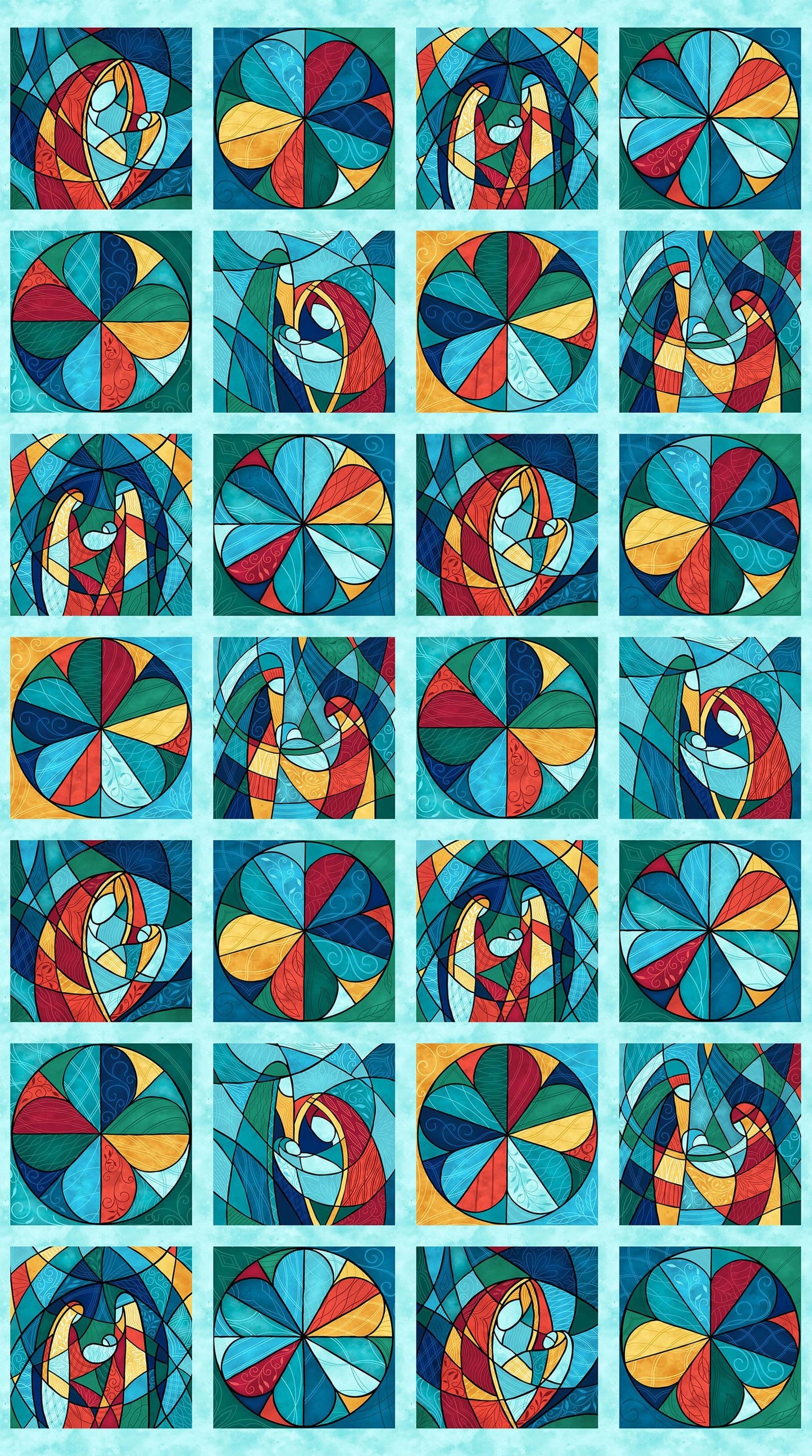 Nativity - 12" Block Repeat (2 Rows) - #28222-64