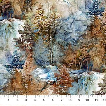 Highland View - Blue Multi Tree Scenic - 27587-44