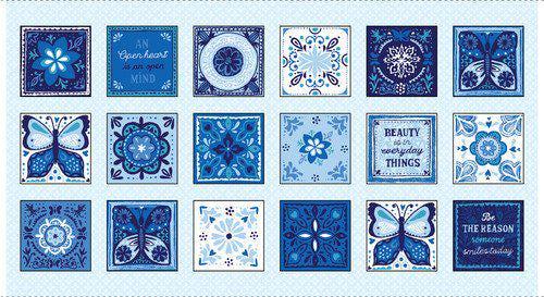CLEARANCE - Blue Dreams - 24" Block Panel