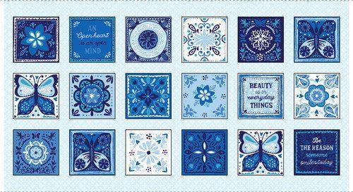 CLEARANCE - Blue Dreams - 24" Block Panel