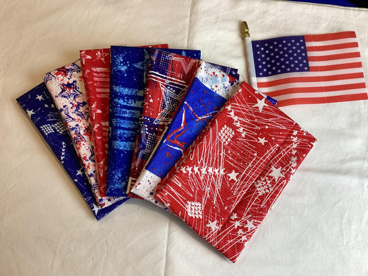 Americana Fat Qtr bundle of 7