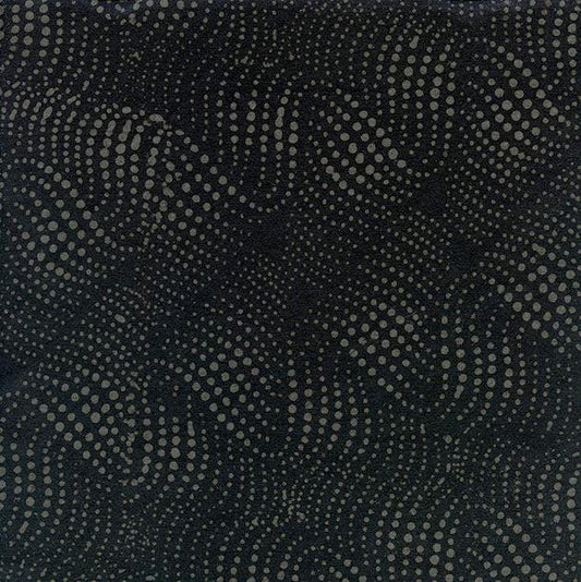 Batiks Wavy Dots-Black #Be23-E1