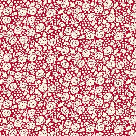 Nana Mae V - Red Small Monotone Roses - #9689-88