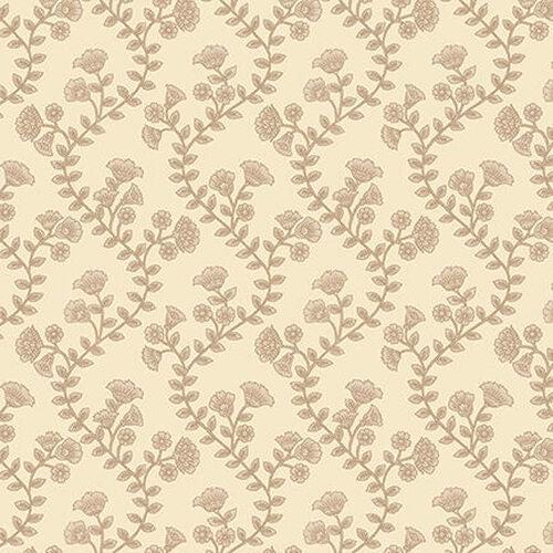 Ashton - Ivory Wavy Floral Stripe - #1676-41