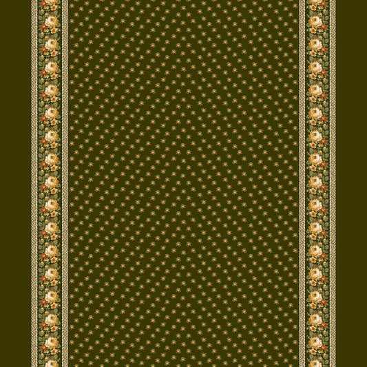 Autumn Spice - Dk Green Border Stripe - #3087-66