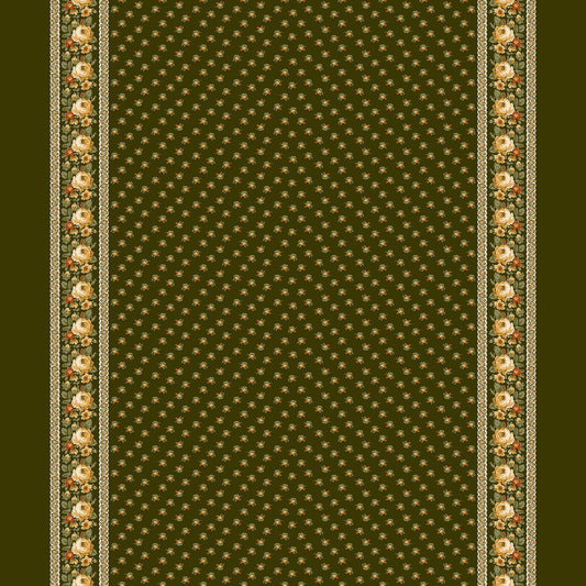 Autumn Spice - Dk Green Border Stripe - #3087-66