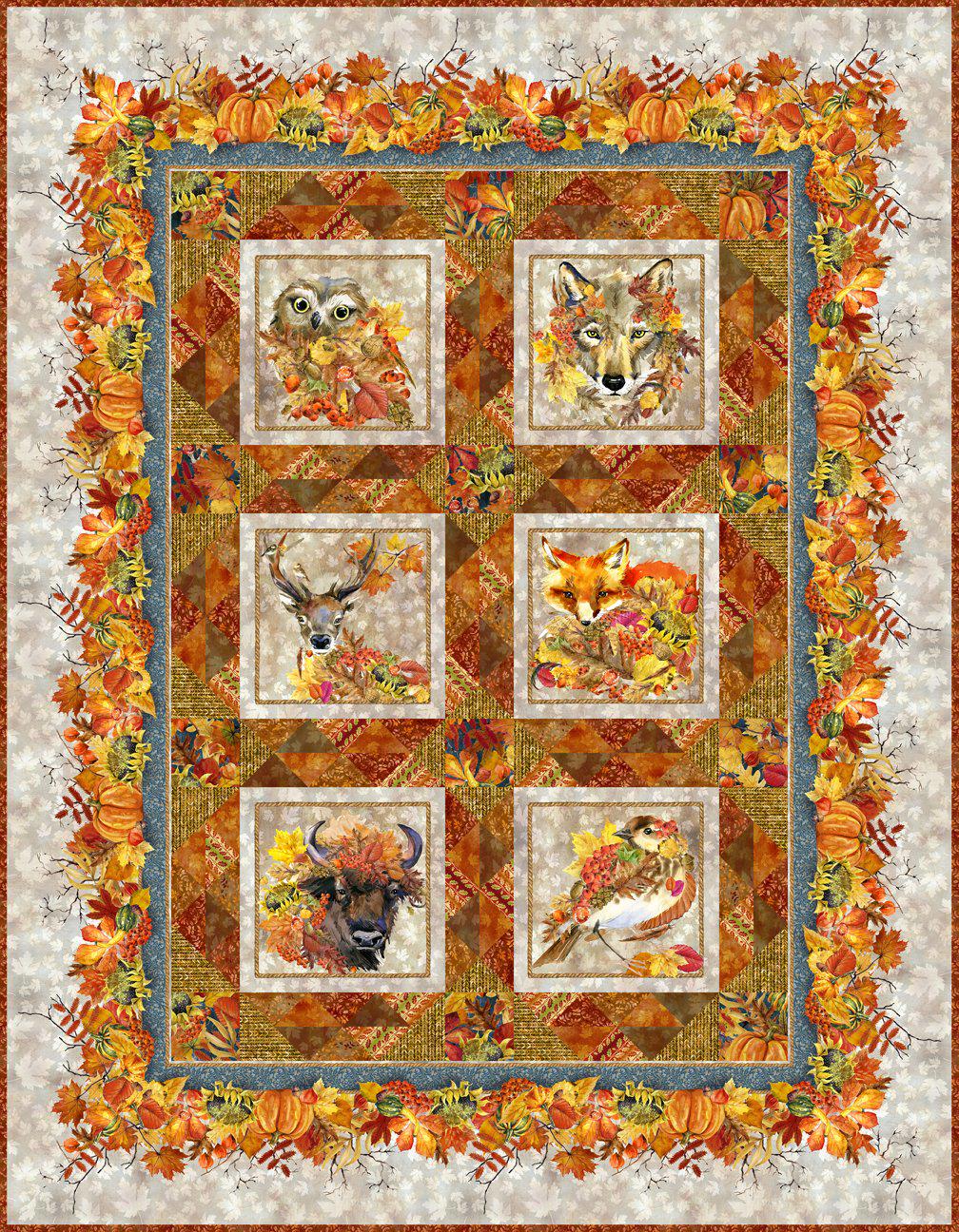 Autumn Friends - 24" x 44" Panel - #1OAF1