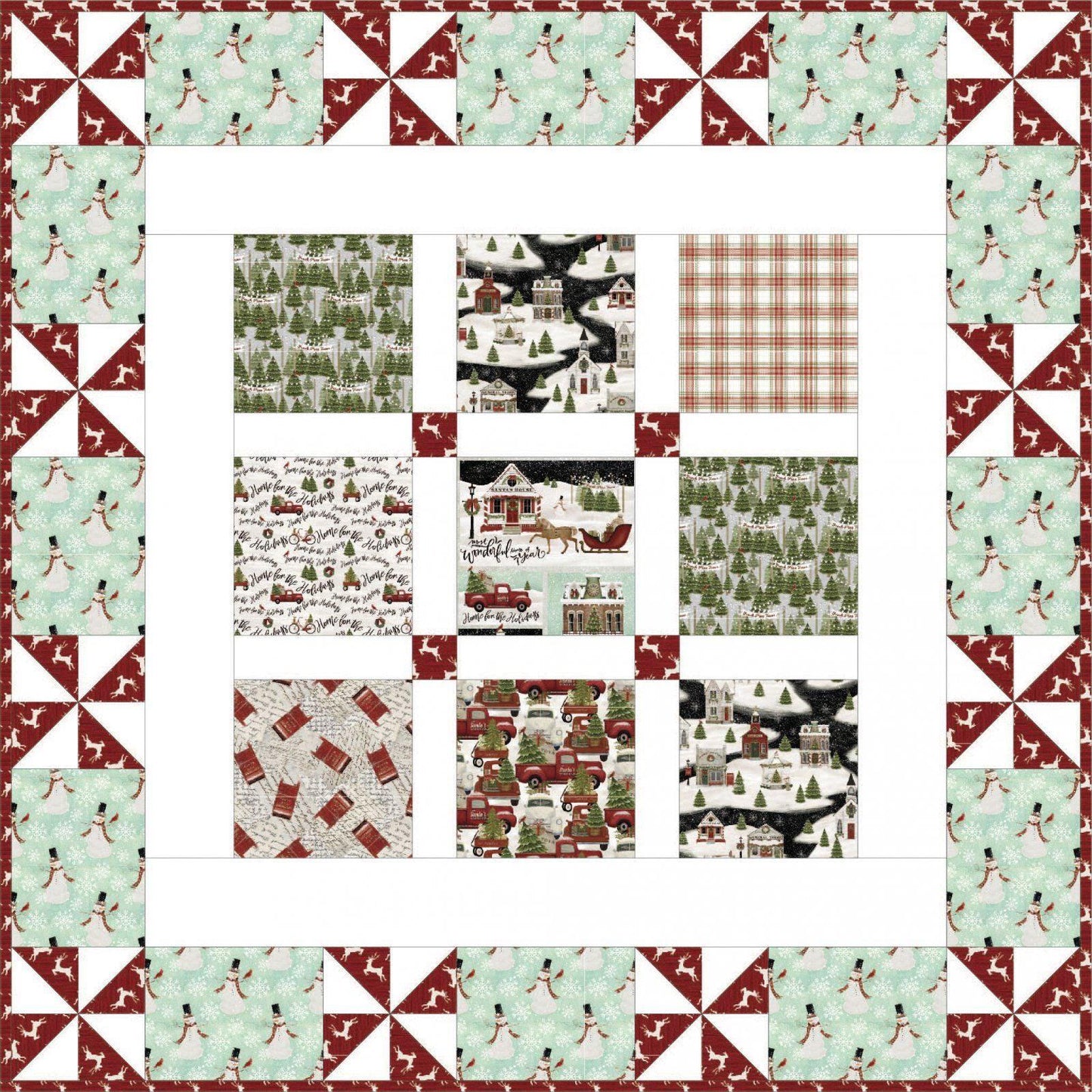 Home for the Holidays - 43" x 36" Block Panel - #18104