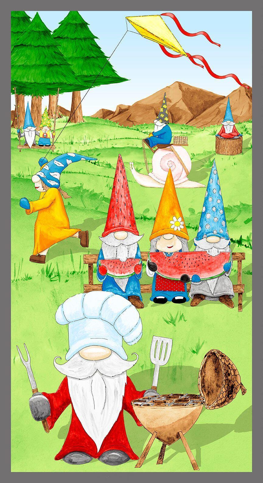 Hangin' With My Gnomies - 24" Panel - #1447P-66