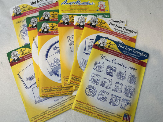 Clearance Aunt Martha Hot Iron Transfers- Pkg of 10