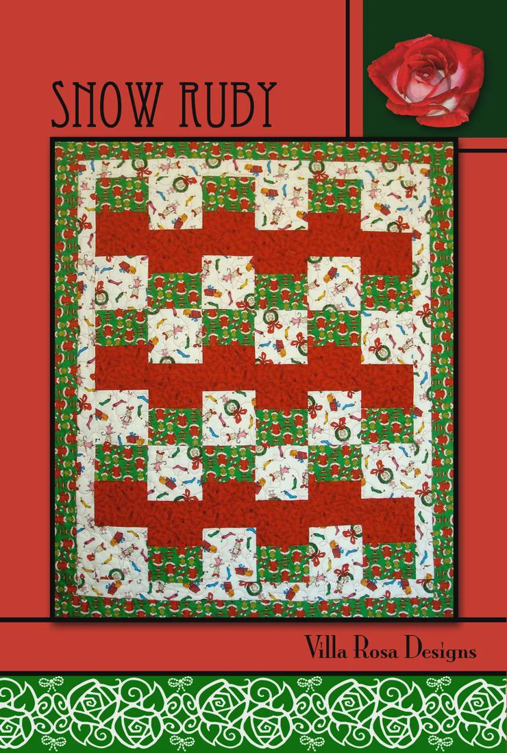 Villa Rosa Pattern Card-Snow Ruby