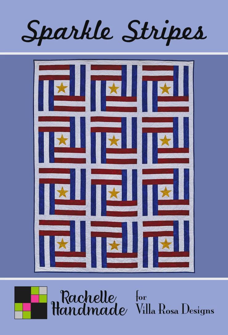Villa Rosa Pattern Card-Sparkle Stripes