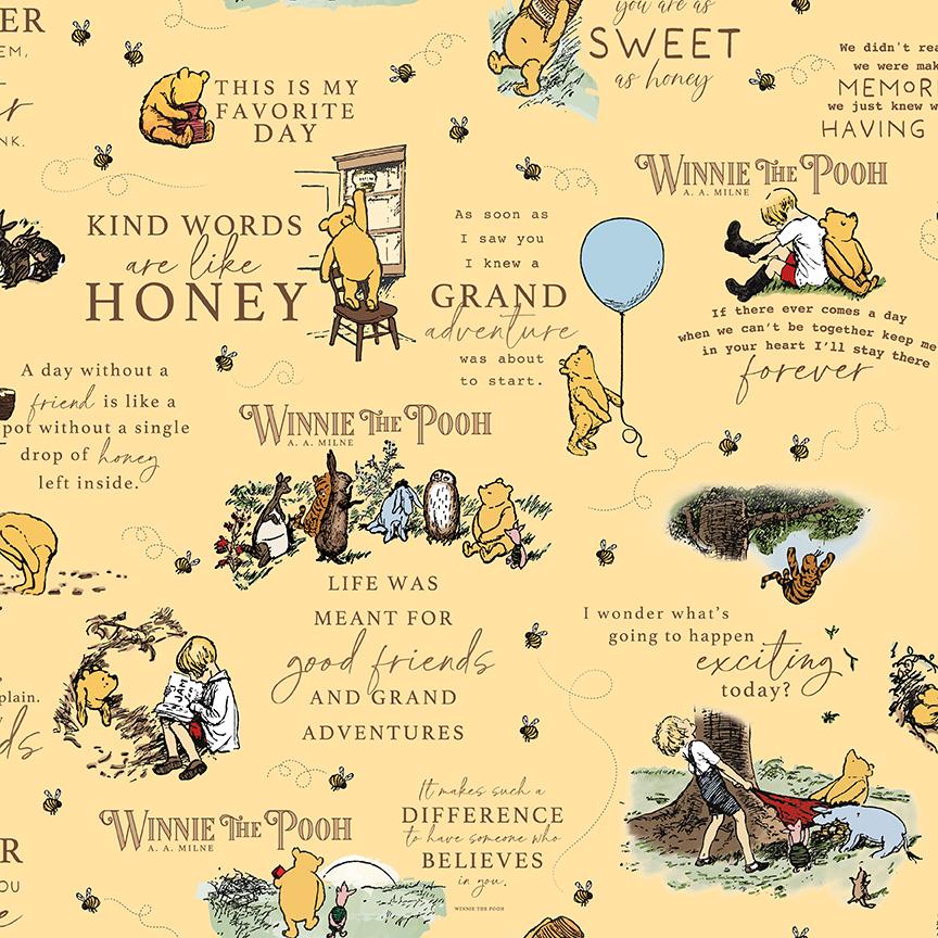 Winnie the Pooh - Main Print-#C17000-Sunshine