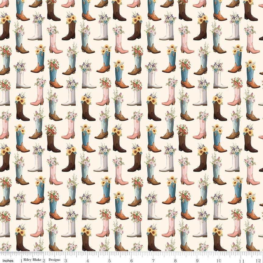 Cowgirl Boots #C17484 Cream