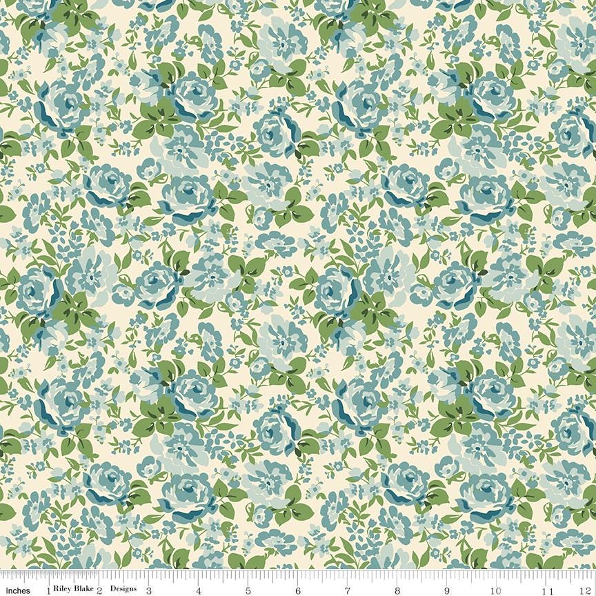 Cowgirl Floral-#C17481-Blue