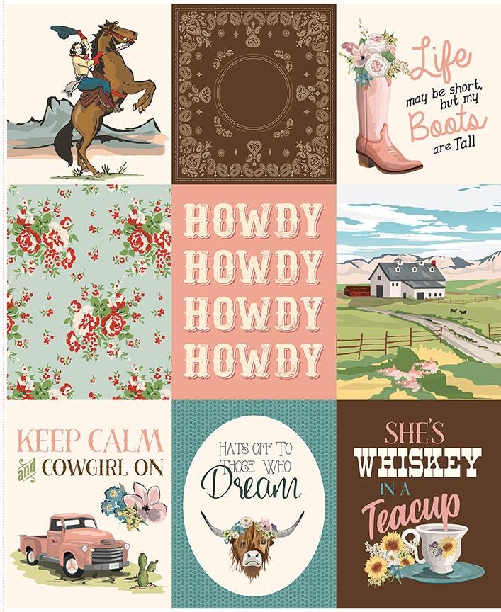 Cowgirl Panel #C17487-Panel
