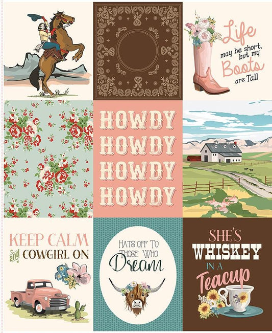 Cowgirl Panel #C17487-Panel