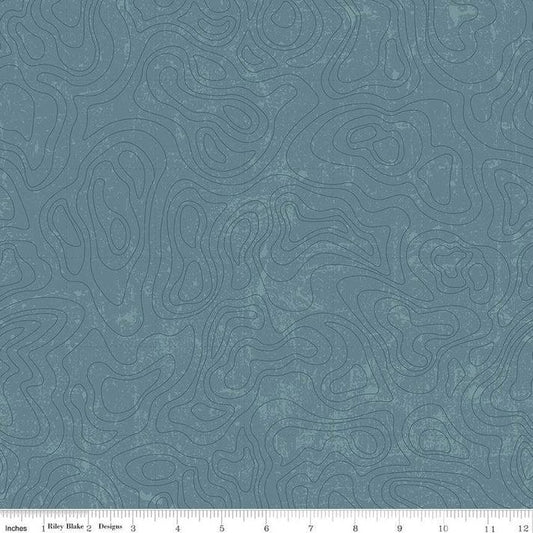National Parks Topographic Blue - #13293 Blue