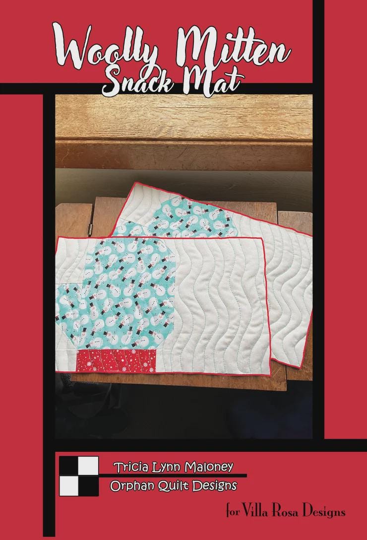 Villa Rosa Pattern Card-Wooly Mitten Snack Mat