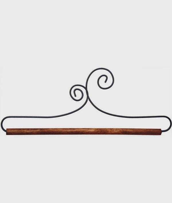 6" Double Scroll Metal/Wood Holder - 760214889678