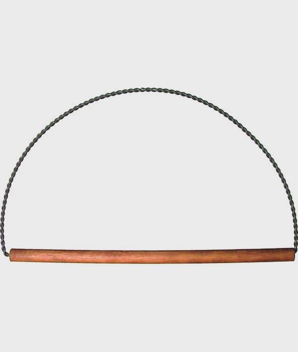 6" Twisted Half Round Metal/Wood Holder -0651