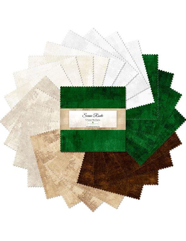 Wilmington Prints-Hampton-5 Karat Mini Gems -24 piece 5" Squares of Essentials-505-44-505