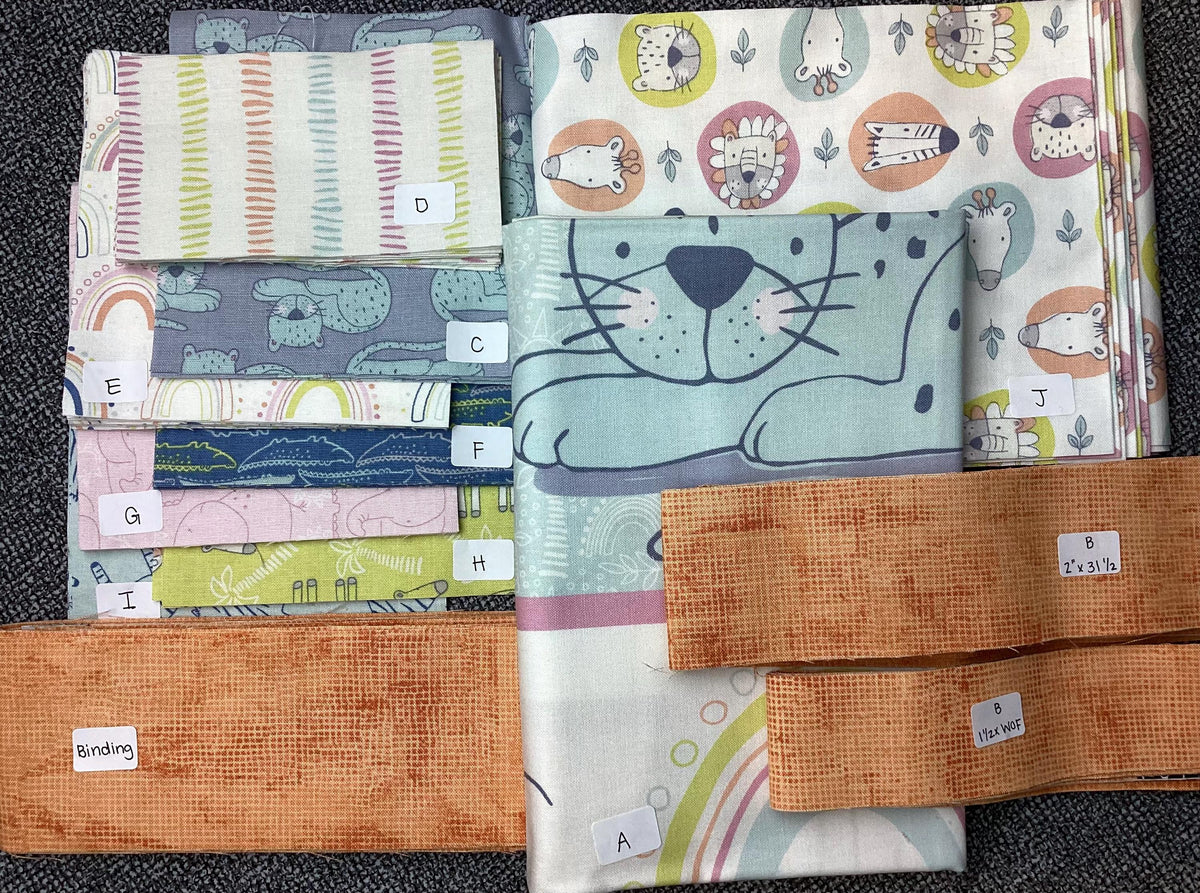 Safari Sunrise Pre-Cut Quilt Kit