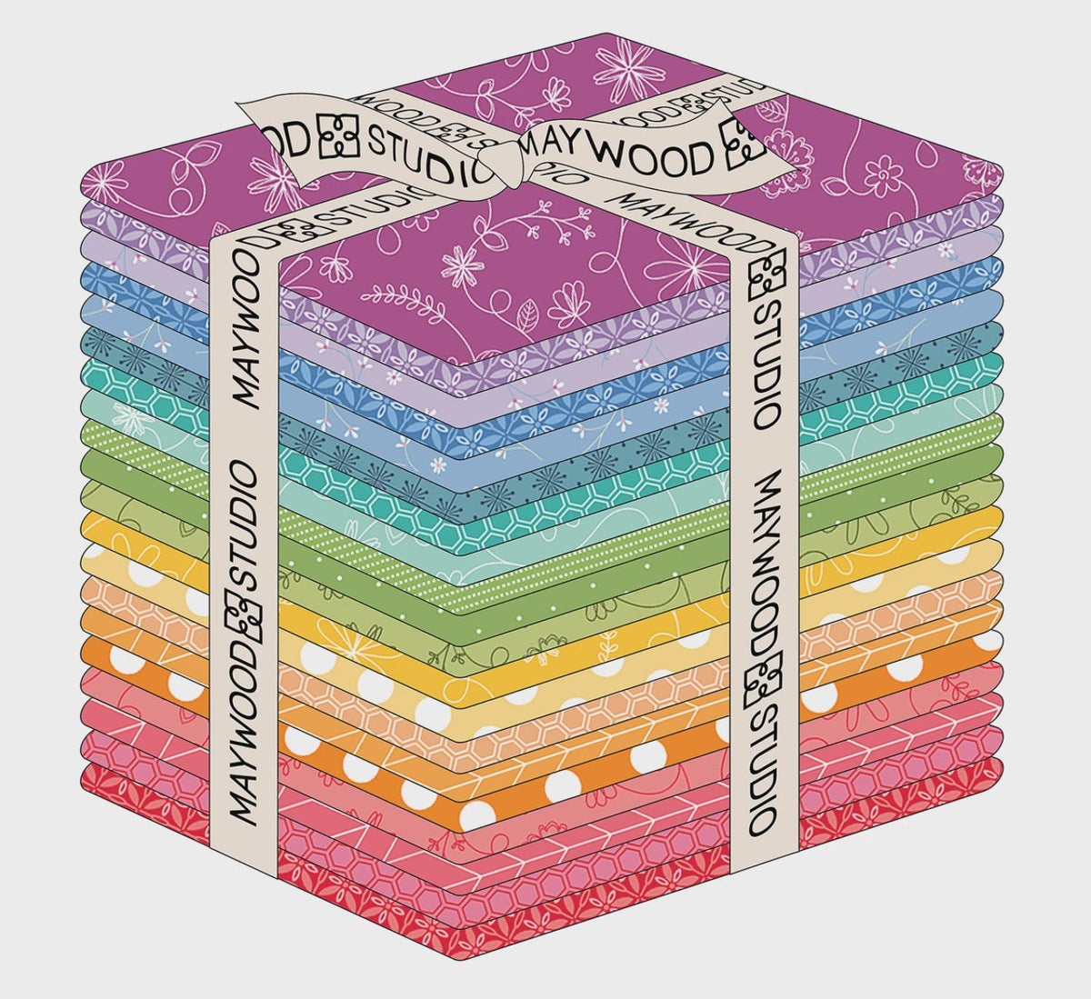Kimberbell Basics Bright Lights by Maywood Studio Fat Quarter Bundle of 20 Pcs. # FQ-MASKBB-BRLI